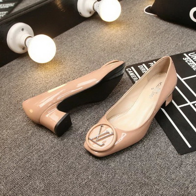 LV Shallow mouth Block heel Shoes Women--022